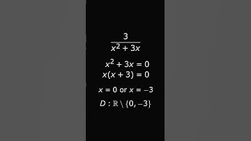 Domain of Rational Expressions in 60 Seconds! #math #maths #mathematics #shorts