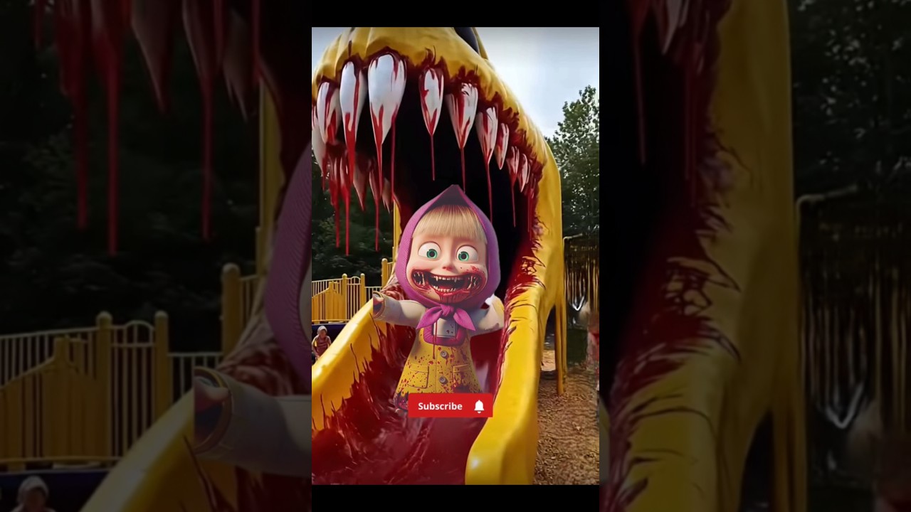 😱😱😱Masha the Zombie Plays, the Eater Hill. 