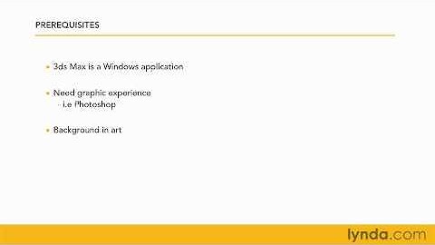Lynda.com 3ds Max 2011 Essential Training - 00 Introduction - 0002 Prerequisites