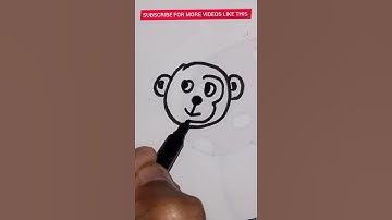 How to draw monkey for kids #shorts #youtubeshorts #ytshorts