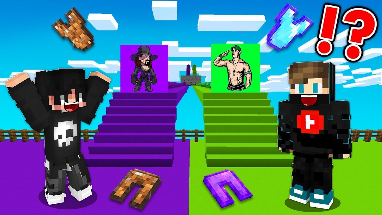 ماين كرافت حـرب طرق المصارعة ولكن جون سينا ضد اندر تيكر !!؟