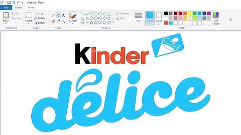 How to draw the Kinder Délice logo using MS Paint | How to draw on your computer