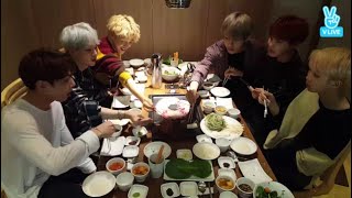 BTS VLive | 170930 | BTS 빌보드 수상🏆공약! 먹방 라이브🍴 (Eng/Indo/Thai/Viet Sub)