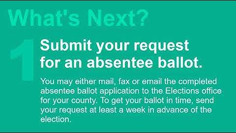 How To Request An Absentee Ballot