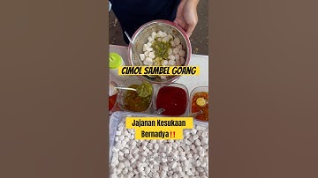 Nih Cimol Sambel Goang khas bandung Kesukaan Bernadya enak bgt‼️😍#shorts #food #streetfood #kuliner