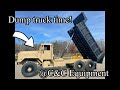 5 ton military dump truck build installing bed and spreading stone! @C&C Equipment