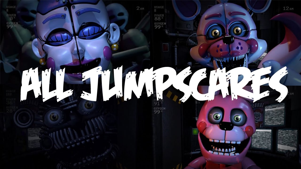 All Jumpscares Custom Night Fnaf Sister Location Youtube - roblox sister location custom night