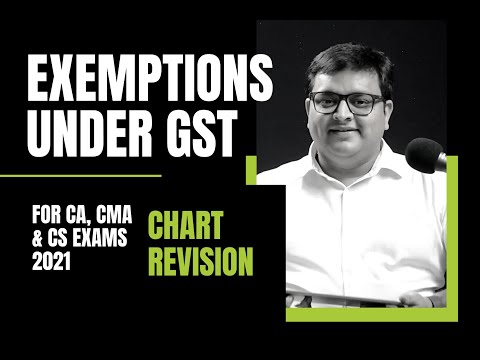 Exemptions under GST - Chartbook revision for CA |CMA | CS