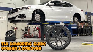 AHC Shop Hours  Acura TLX ASpec Lowering Guide with RSR Coilover kit and Vossen Staggered HF5