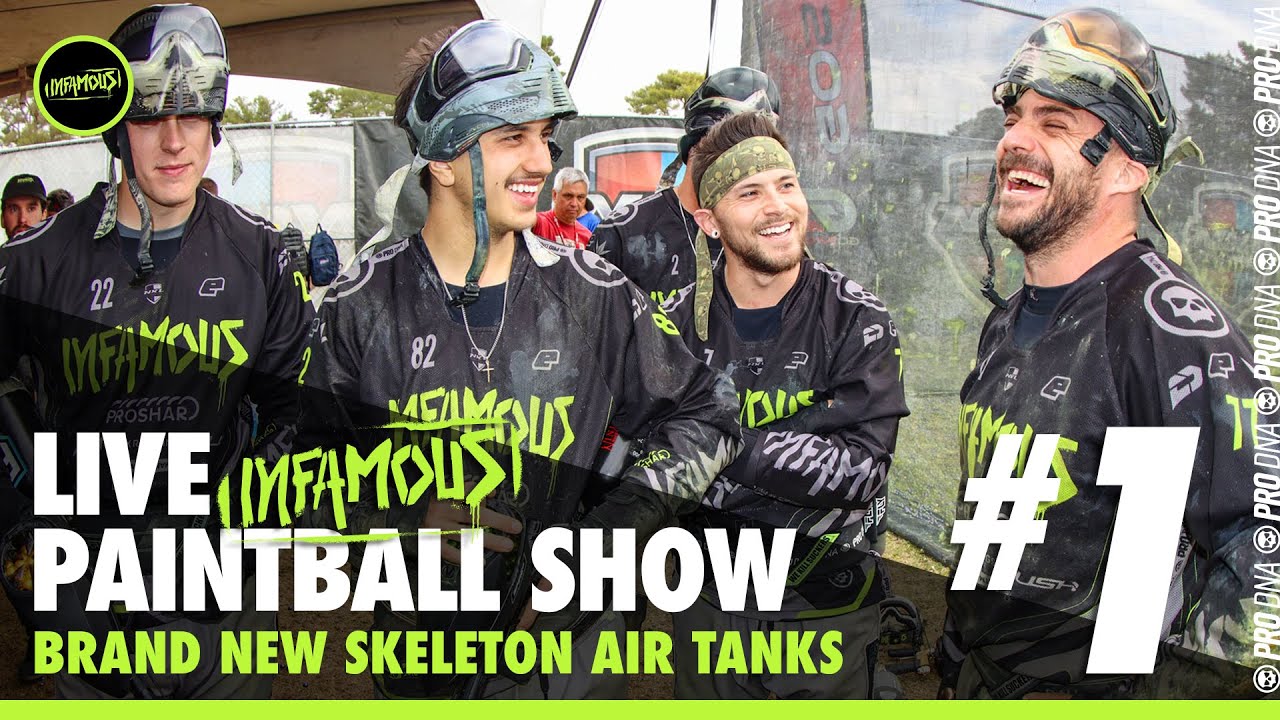Infamous Paintball Live Show 01 Skeleton Air Paintball Tanks YouTube
