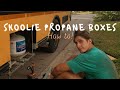 Building Propane Boxes for Our Skoolie! | RV Tiny Home - Travel With Off-Grid Hot Water and Cooking