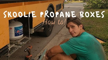 Building Propane Boxes for Our Skoolie! | RV Tiny Home - Travel With Off-Grid Hot Water and Cooking