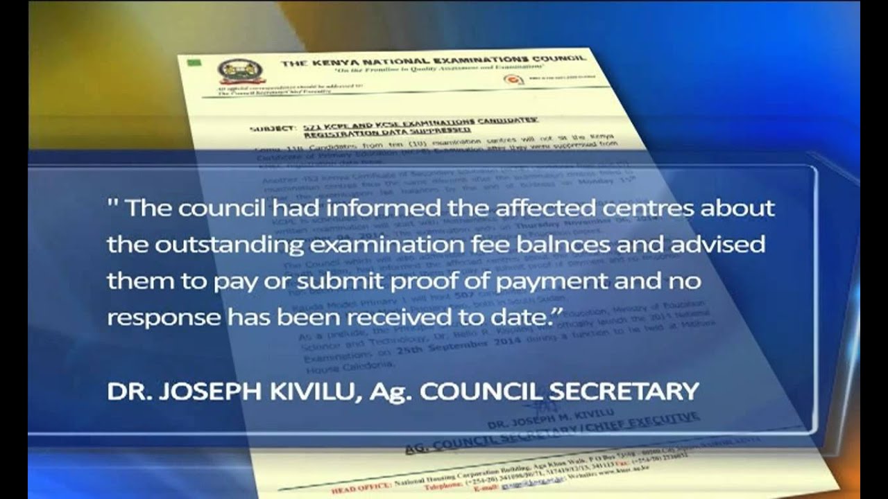 No Exams for Fees Defaulters