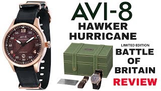 (4K) AVI-8 HAWKER HURRICANE BATTLE OF BRITAIN MEN'S WATCH REVIEW MODEL: AV-4046-02