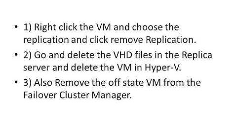 How to Remove Replication and Recreate it in Hyper-V Clustering