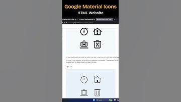 Google Material Icons to your HTML Website  #coding