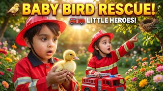 Baby Firefighter Shoiab Ayesha Rescue A Baby Bird Realistic Kids Adventure Episode 4 2026
