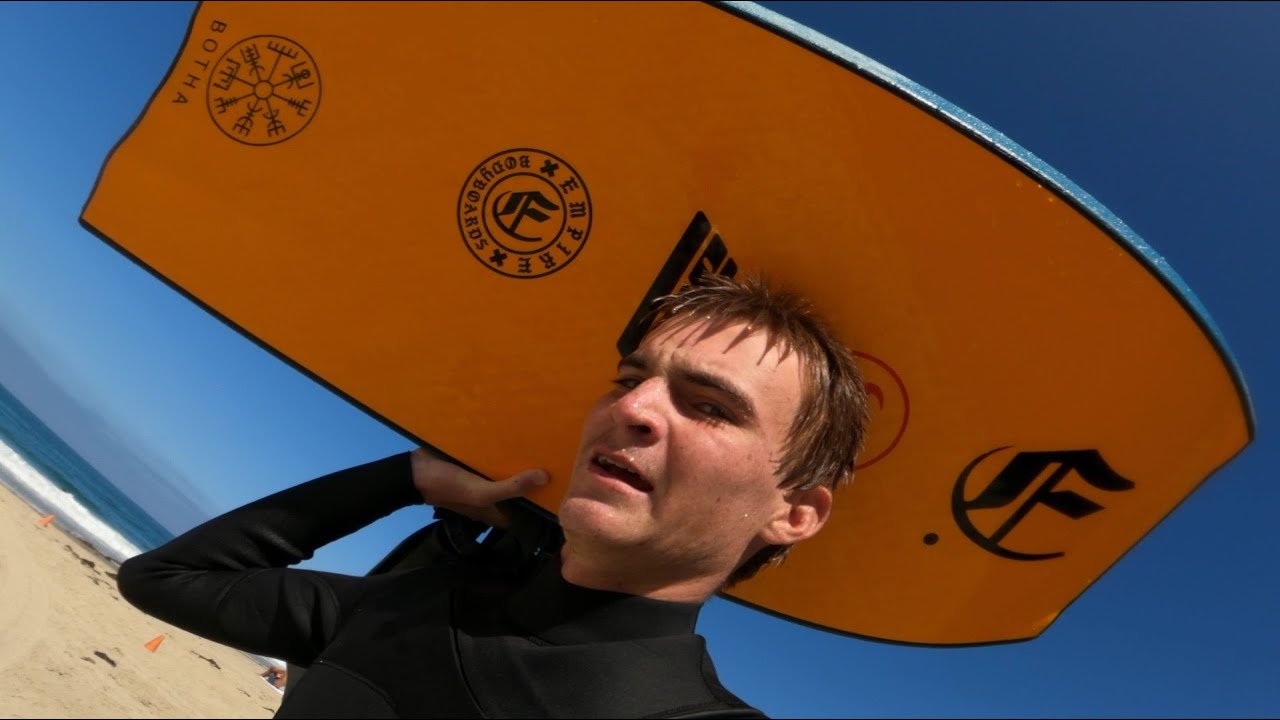 RAW POV // Bodyboarding Windswell With NEW BOARD