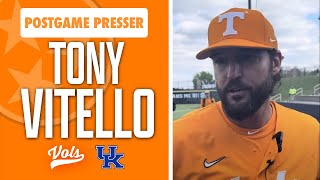 Tennessee Baseball's Tony Vitello reacts to win over Kentucky I Tennessee Volunteers I GBO