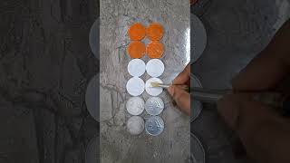 #Trending Tricolour Coins Art Indian Flag Painting ideas🇮🇳🇮🇳😱😱#Jay Hind#youtube shorts#viral videos#
