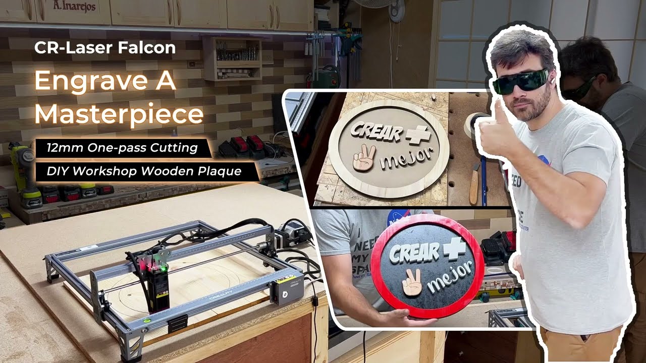 DIY a Wooden Plaque with CRLaser Falcon YouTube