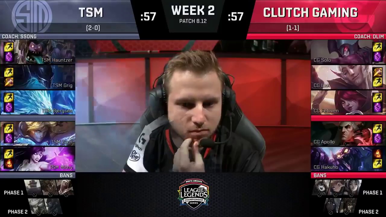 TSM (Bjergsen Anivia) VS CG (Febiven Swain) Highlights   2018 NA LCS Summer W2D1