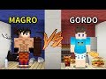 QUARTO DE MAGRO VS QUARTO DE GORDO DO MINECRAFT! (QUEM GANHOU?)