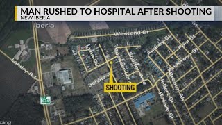 New Iberia man rushed to hospital after shooting