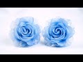 Most Beautiful Using Soft Ribbon Fabric Turn To Rose Ponytail Hair Clips Flower For Beginners