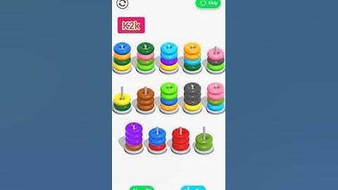 kids game for genius|| Color Hoop Stack|| #level 111 completed || K2k || best moves