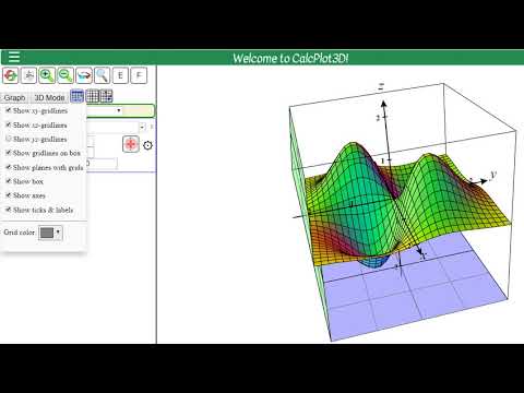 Adjusting the Grid Lines Features in CalcPlot3D Old Version