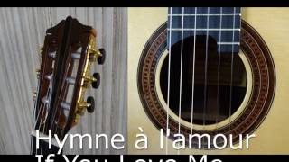 Hymne à l'amour If You Love Me 愛の讃歌 Guitar solo