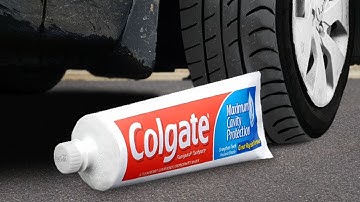 Experiment: Car Vs Giant Toothpaste
