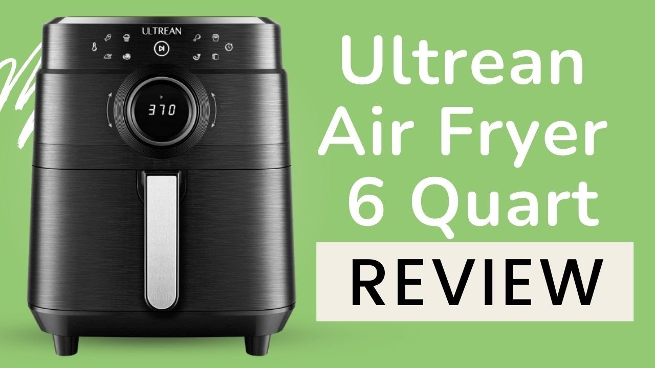 Ultrean 6 Quart Air Fryer, Deluxe Temperature and Time Knob and Matte Finish Hot