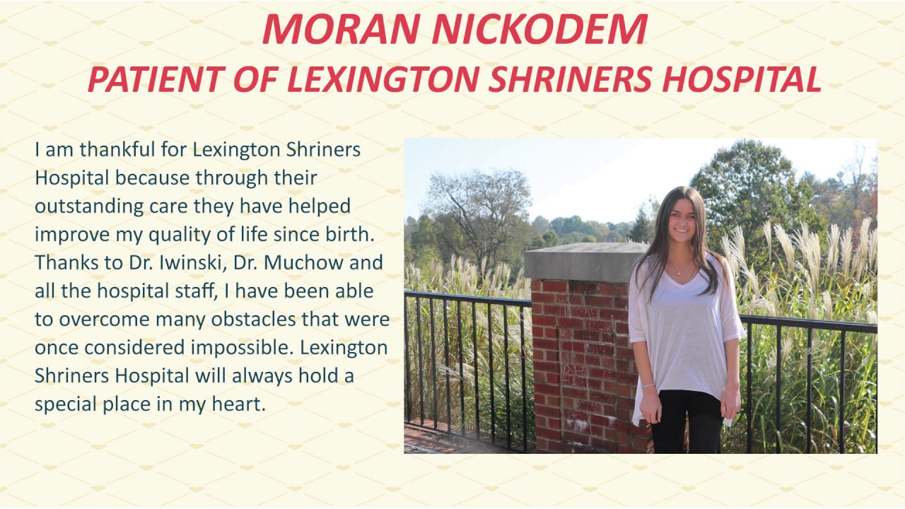Lexington Shriners Hospital gives thanks to all our patients and