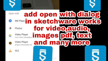 #sketchware open video with external player in sketchware #sketchwarefilsa
