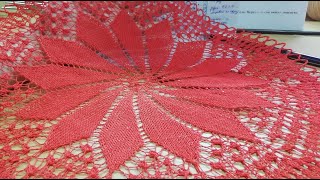 Ажурные салфетки спицами. Салфетка 1 (часть 1). Ажурные салфетки спицами. Салфетка 1 (часть 1).