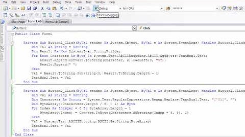 How To Create A Program That Converts Text To Binary In Visual Basic 2008