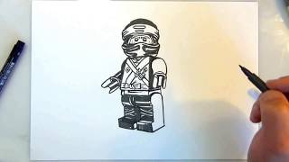 How to Draw JAY (The LEGO Ninjago Movie 2017)