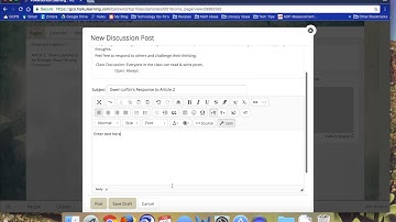How to Post on Discussion Board in Haiku