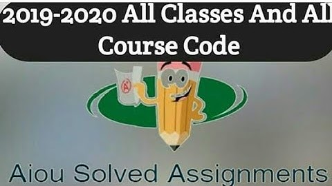 Aiou solved assignment 2020 | All course code