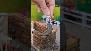 Building Mini Houses with BRICKS house made  #house​ #diy​ #miniature​ #shortvideo #shorts #short