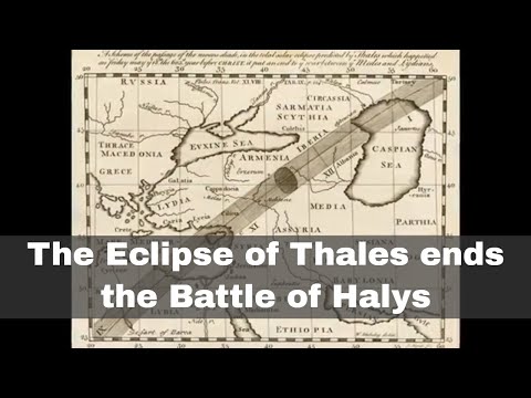 28th May 585 BCE: Eclipse of Thales ends the Battle of Halys between the Medes and the Lydians