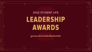 Student Life Leadership Awards | The Ohio State University Office of Student Life