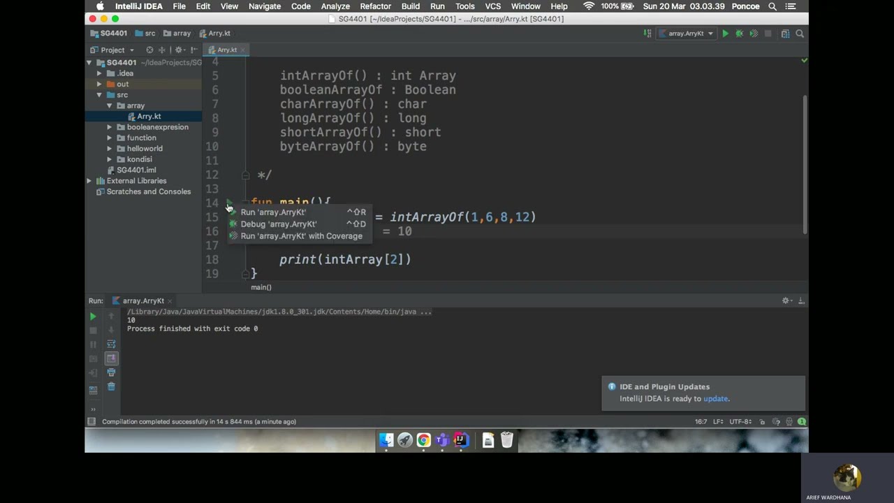 Belajar Kotlin - Array