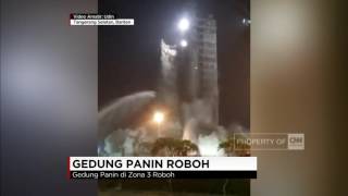 Akhirnya, Gedung Panin Bintaro Roboh Sebagian