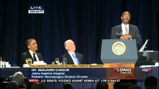 Ben Carson talks politics to Obama (Feb 2013)