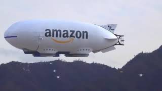 Amazon Blimp with Drones! City under siege by Kirov Airship in disguise