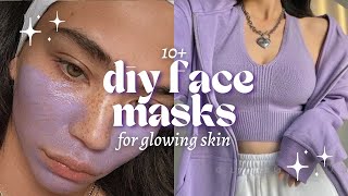 10 BEST DIY FACE MASKS✨ for glowing skin | clear skin face mask AT HOME |  ♡ berryrena