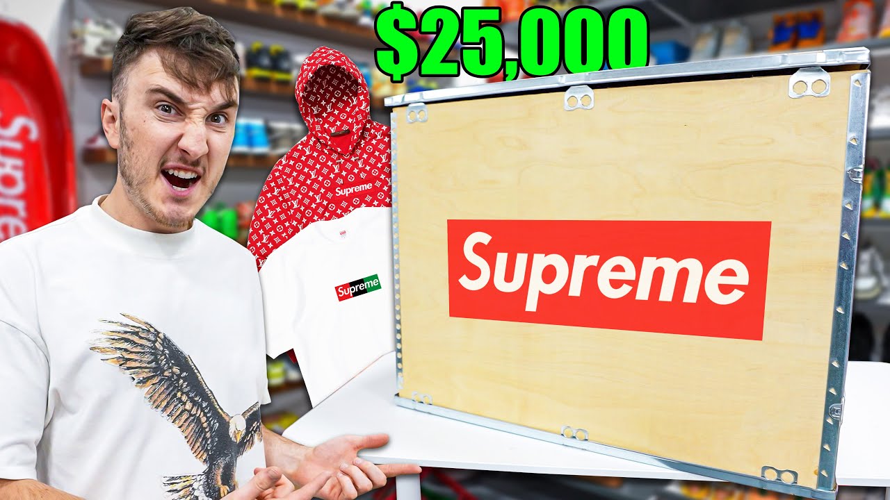 Unboxing a $25,000 Supreme Mystery Box (RAREST EVER) 